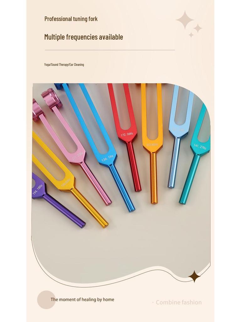 Aluminium Stimmgabel Lehrmittel Set - 8-teiliges farbiges Set mit Geschenkbox