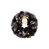 BACKYARD FAMILY One Color Wreath M Black Natural Materials Nuts Flowers Wood Handmade Front Door Wall Hanging Home Decor Interior Ornament 25cm