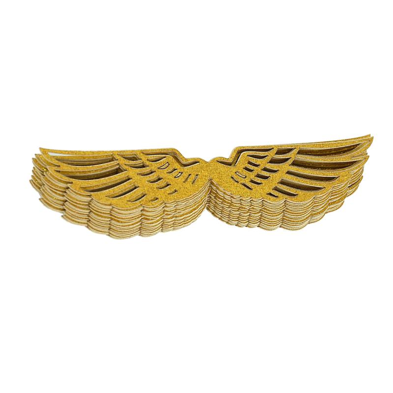 50Pcs Wings Chocolate Cake Party Cake Decoration Wizard Topper Gold Wing Cupcake Toppers Snitch Wedding Birthday Decor