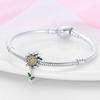 Original Charms Copper Plated Zircon Sunflower Beads Fit Bracelet Women Jewelry Making Diy Gift