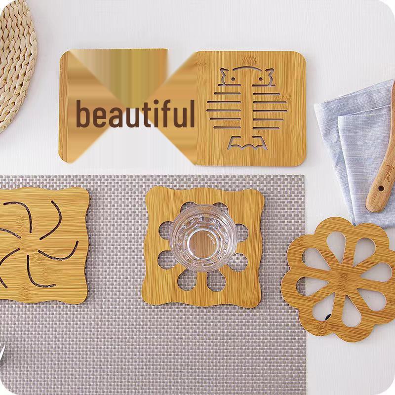 Cartoon Wooden Dining Table Heat-Resistant Anti-Slip Coaster Mat