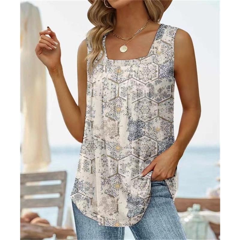 IHUASU Damenmode Lässige Ärmellose Blusen & Hemden