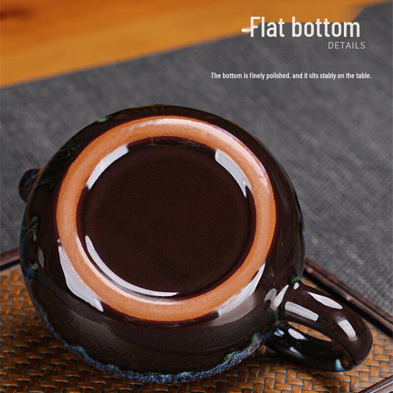 NHZHIW Kiln-Glazed Ceramic Xishi Teapot & Cup Set (5-piece)