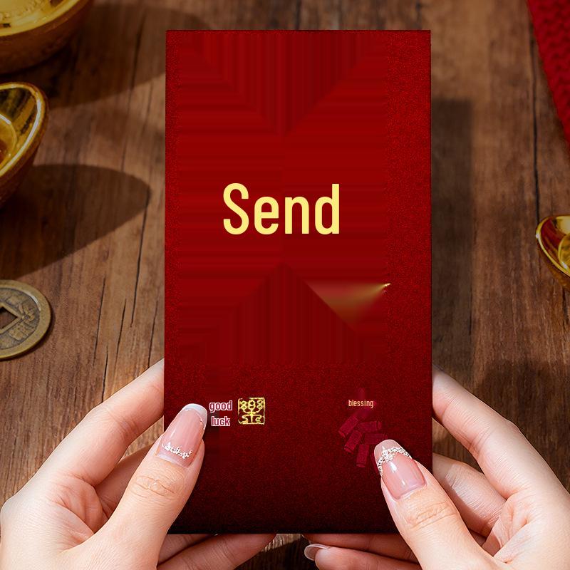 Luxurious Creative New Year Lucky Money Red Envelopes with Hot Stamping