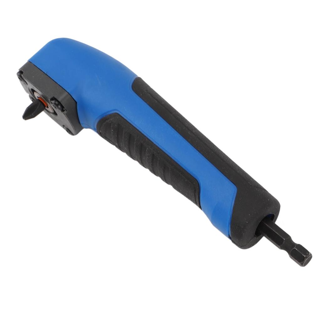 5.9in Right Angle Drill Attachment ABS Alloy Steel Ergonomic Blue 90 Degree Drill Adapter for Tight Spaces