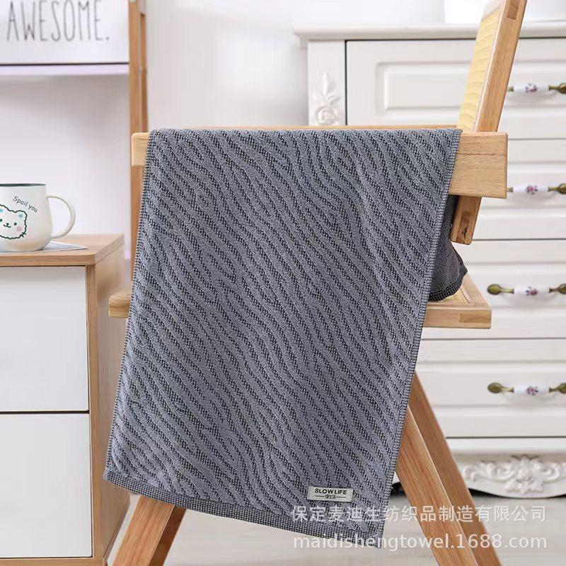 Pure Cotton Thickened Towel Striped Men's Towel Soft Absorbent Durable Women's Face Towel