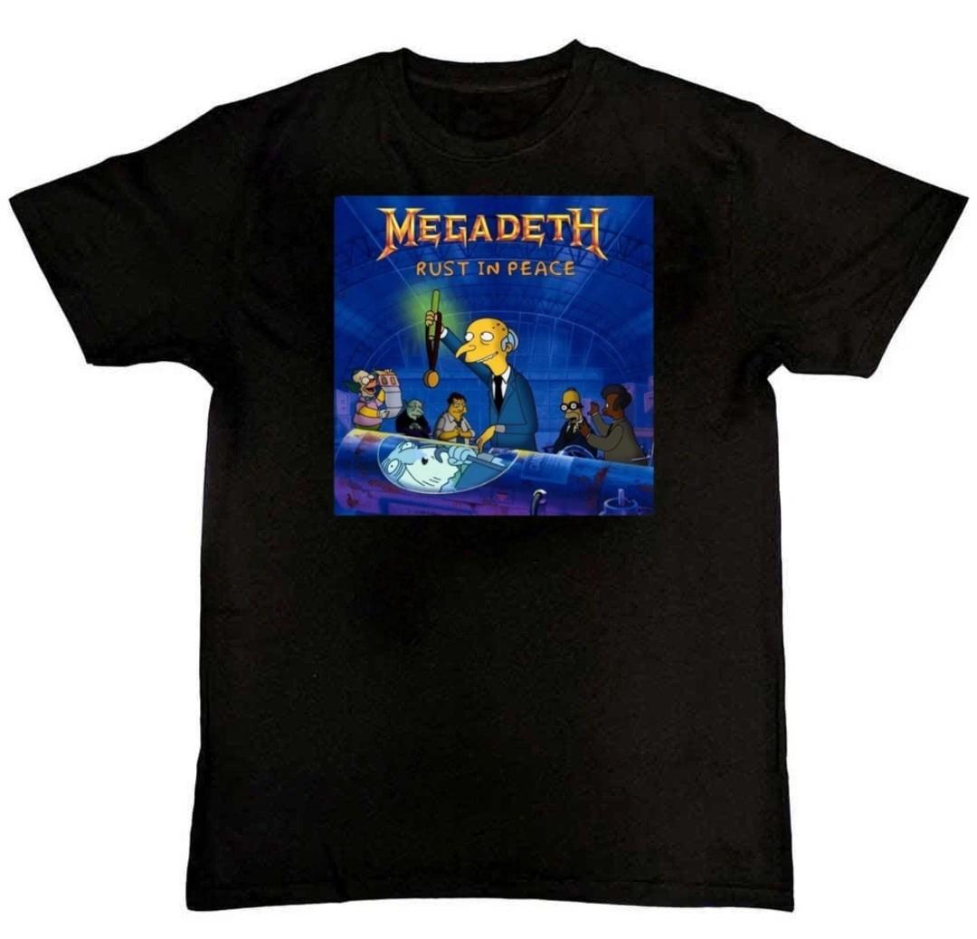 Megadeth Rust In Peace Simpson Graphic Mens T-Shirt XXXXL