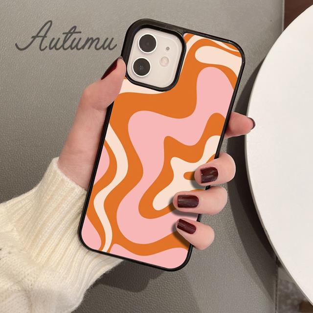 Liquid Swirl Abstract Neutral Blue Grey Phone Case for iPhone 11 12 13 14 Pro Max Mini XR XS SE 2020 6S 7 8 Plus Galaxy S21 S22