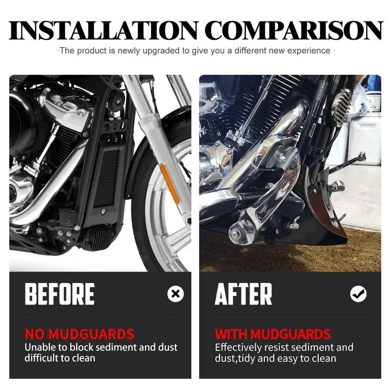 Universal Motorcycle Lower Chin Fairing Front Spoiler Black For Harley Touring Street Glide 1996-2017 Softail FXBRS Dyna 04-2017