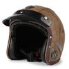 Retro Motorcycle Helmet PU Leather Open Face 3/4 Chopper Bicycle Helmets Classic Casco Moto Vintage K7