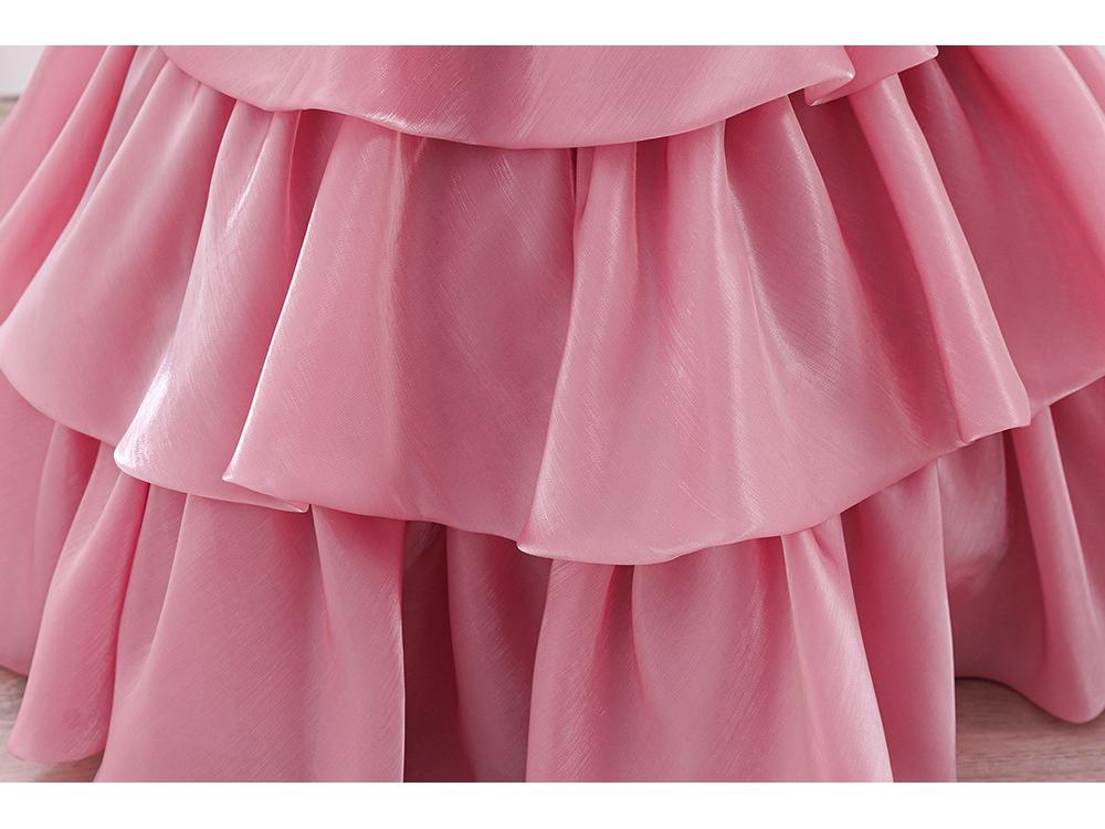 Princeznovské šaty na prvé narodeniny pre dievčatko - Kostým na detskú oslavu, svadbu, klavírne vystúpenie, Detské spoločenské šaty