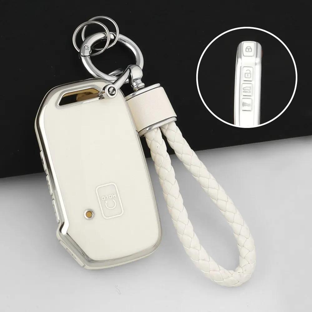 TPU Car Key Case Shell Fob Cover Keychain For Kia Ceed Cerato Forte NIRO Seltos Sorento Soul Sportage Telluride K5 Keyless