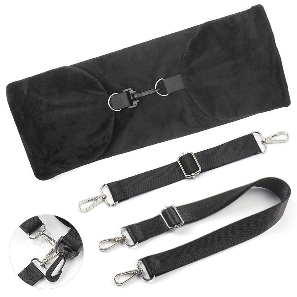 Travel neck pillow U-shaped, adjustable soft wool cover, can be filled with clothing for comfort