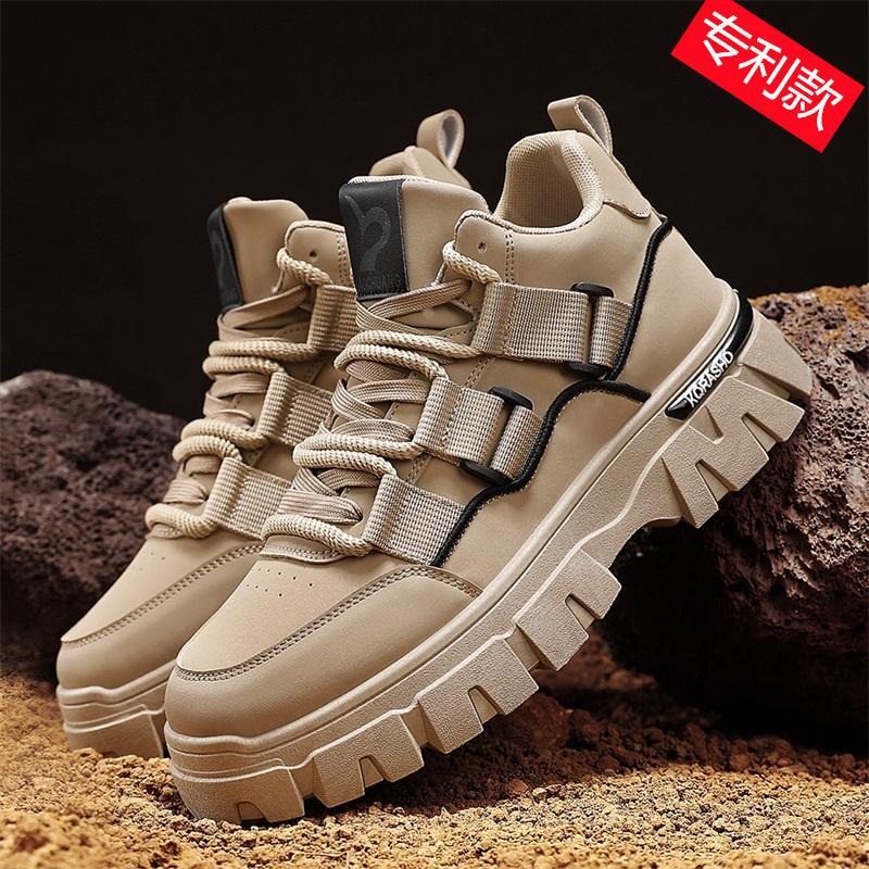 

Трендовая брендовая мужская обувь на платформе, увеличивающая рост, ботинки-локомотивы Мартина, молодежная одежда, нескользящая спортивная обувь для скейтборда, корейская версия студенческой повседневной обуви 39