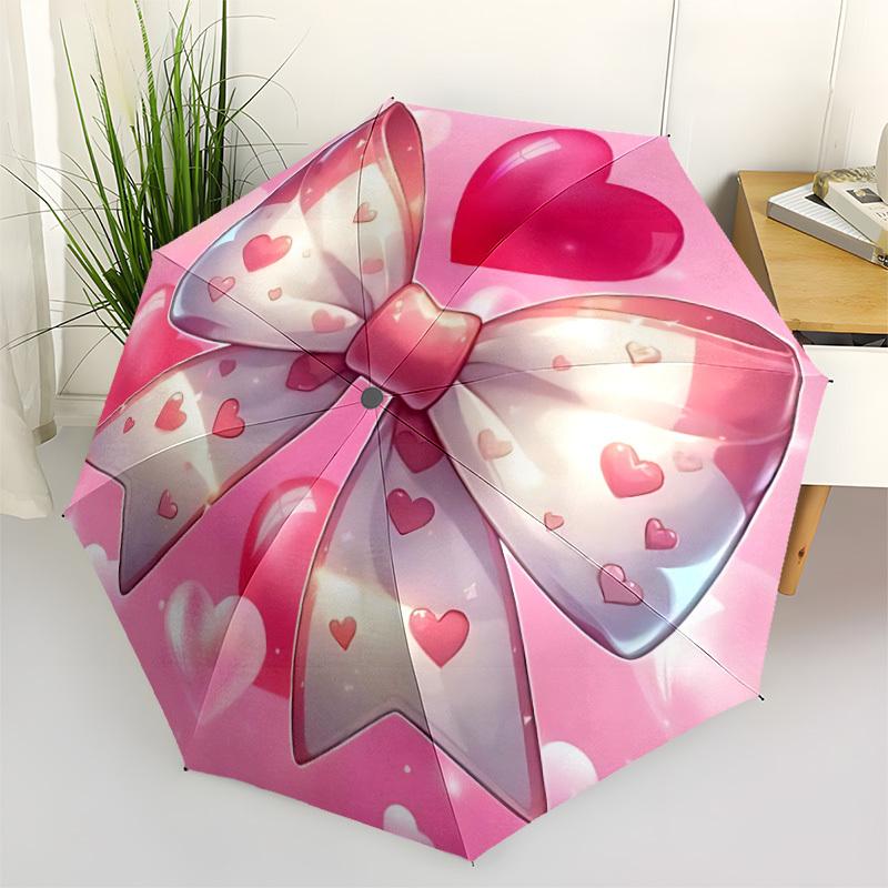 

1pc Bowtie, Heart Umbrella Portable Home Essential Umbrella Folding Umbrella Durable Iron Frame yy251128054