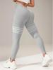 Women's Seamless High-Waisted Striped Peach Lift Yoga Leggings