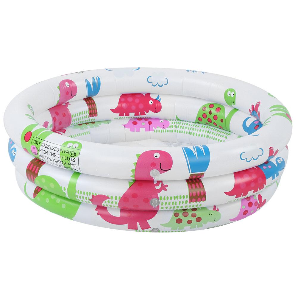 Cartoon Dinosaur Pattern Round PVC Inflatable Swimming Pool Bathtub for Children Kid