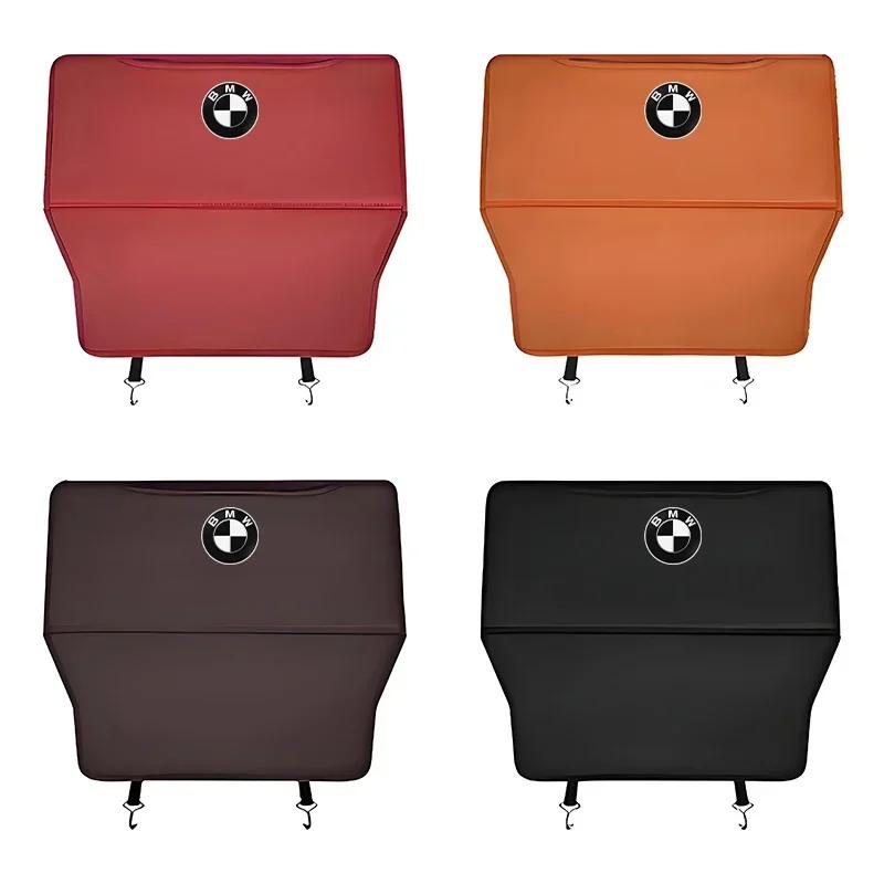 New Hots E60 PU Leather Car Seat Back Storage Bag Large Capacity Multifunction Organizer Pockets For BMW M1 M2 M3 M4 M5 M6 M7 M