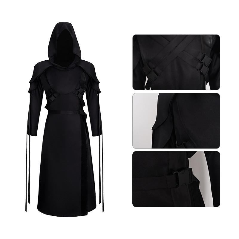 Dead By Daylight The Ghost Face Cosplay Costume With Polyester Spandex For Anime Role Playing Fans