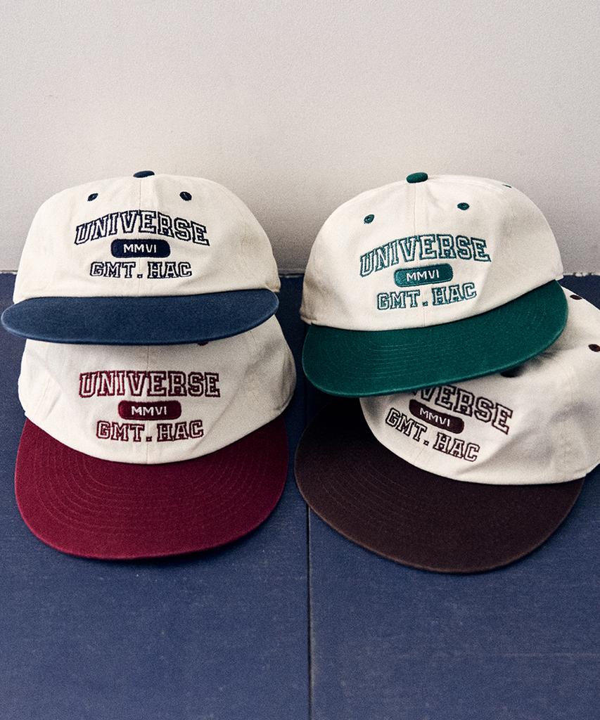 Yunibeoseugameonteu Ug Two-Tone Logo Washed Cap_Burgundy