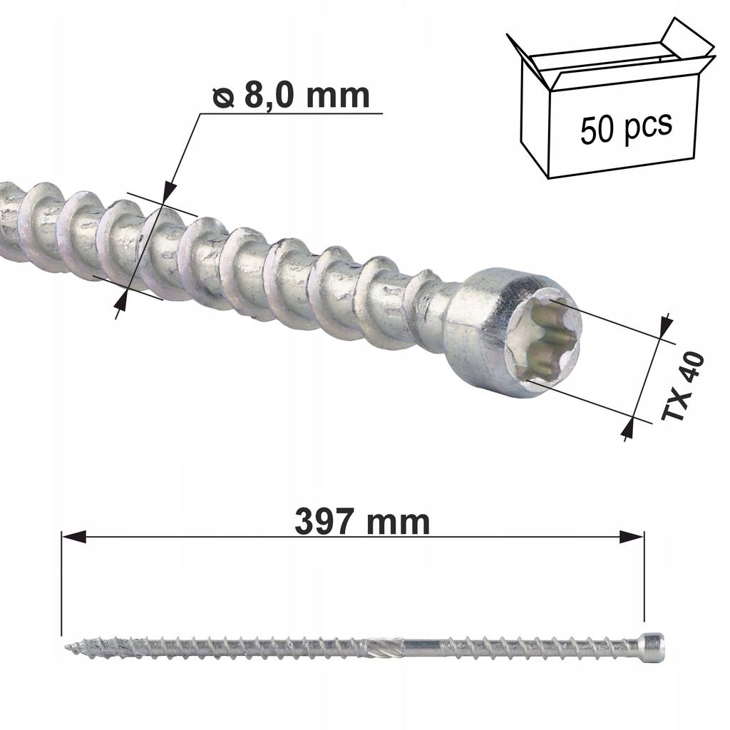 Screws for rafter insulation WKPC-08397 (50)