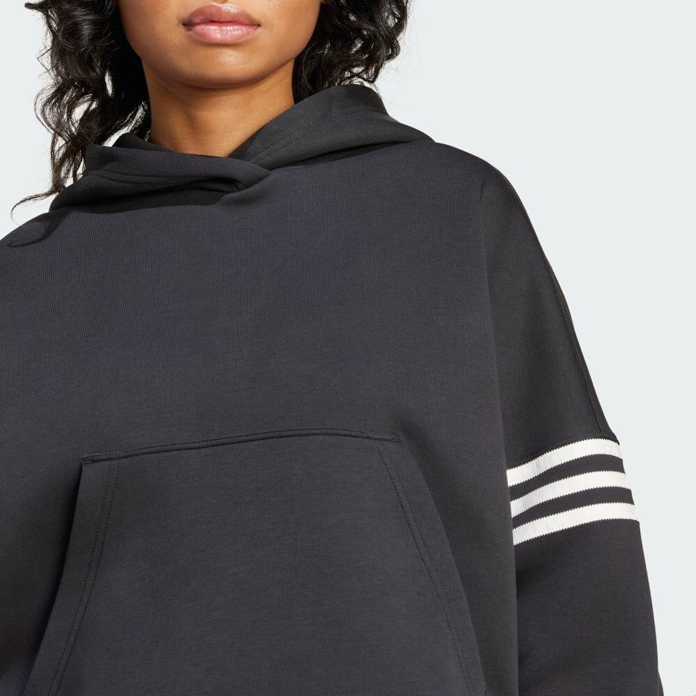 Adidas Neuclassics Hoodie Black/Cloud White Women Streetwear IW5607