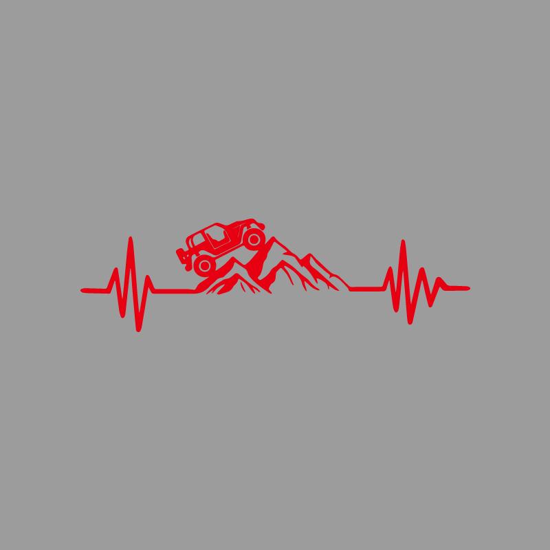 Heartbeat Cross-Country Mountain Bike creative&funny stickers for cartoon fans&lover,high quality for car trucks motorcycles
