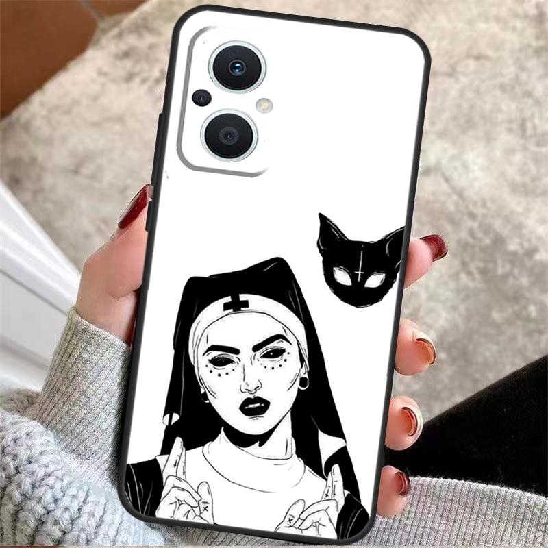 Gothic Witch Satan Funda For OPPO Reno 3 4 5 6 7 8 Lite 2Z 4Z 5Z 8T OPPO Find X6 X5 Pro X2 Neo X3 Lite Case