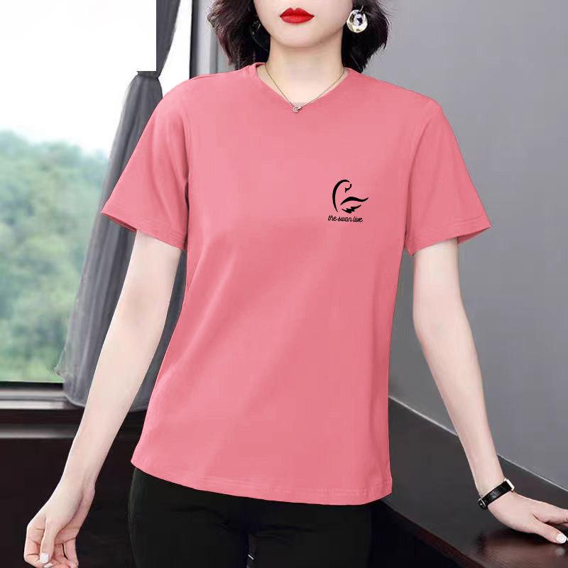 

Women s Slimming Loose-Fit Short-Sleeve Top: Belly-Hiding, Plus Size, Summer Style. 3XL