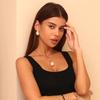 MamacitaSlay New Designed Stainless Steel Imitation Pearl Irregular Earrings Waterproof Jewelry Charm Statement Earrings Gift