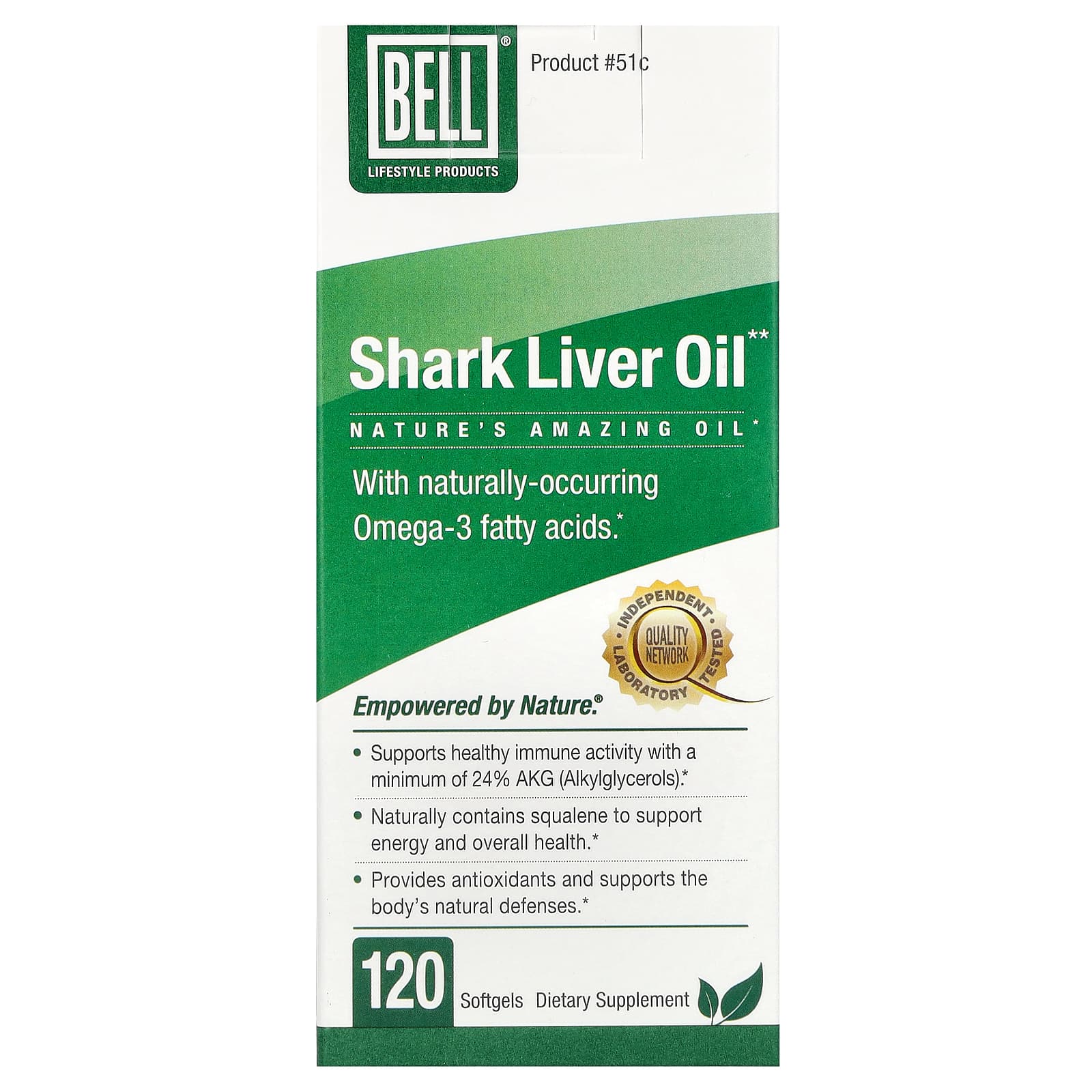 

Shark Liver Oil, 120 Softgels