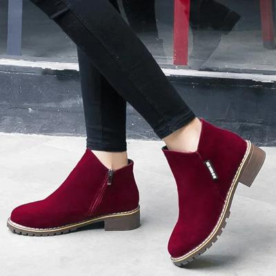 Fashion Women Boots 2024 Autumn Winter Women Shoes Boots Female Shoes Brand Ladies Ankle Heels Shoes Woman Suede Leather Boots
