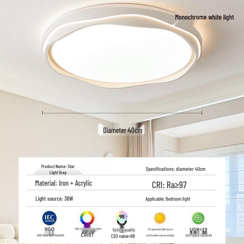 

Full Spectrum LED Ceiling Light for Modern Minimalist Bedrooms and Children s Rooms 40cm 36W White Light