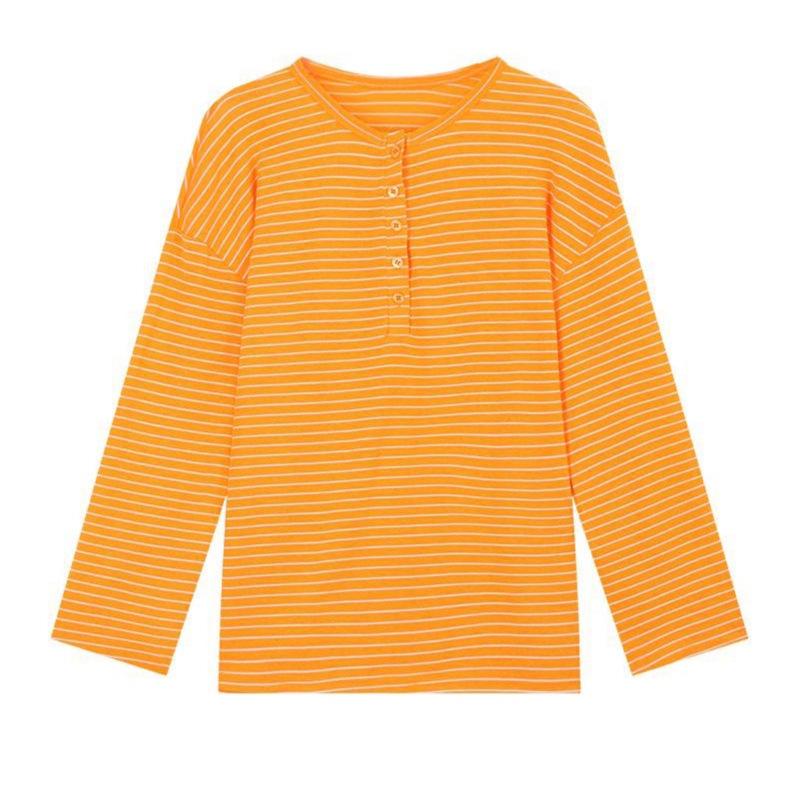 Korean Thin Striped Long-sleeved T-shirt Women's Summer Sunscreen Blouse Design Niche Loose Lazy Style Top