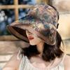 Breathable Flower Empty Top Cap Adjustable Large Brim Sun Hat Anti-Sun Fisherman Hat  Outdoor