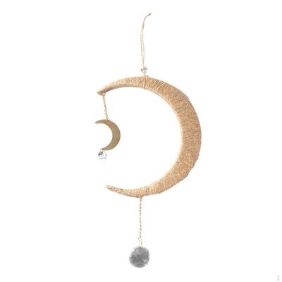 Decorazione Campana a Vento Pendente con Ciondolo Luna, Effetto Arcobaleno, splendida per la Casa
