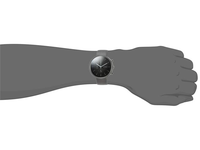 HYGGE Watch HGE020076 Men's Gray Leather Band Gray Stainless Steel Case NEW
