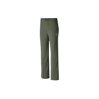 Classics Drawstring Casual Straight Leg Knit Pants Women Pants Dark-Green 599223-64