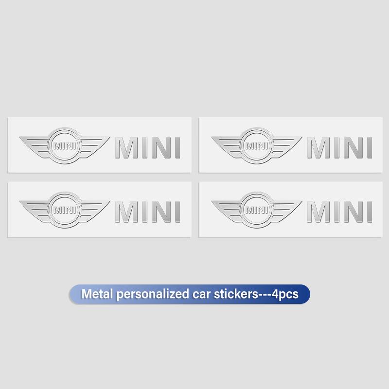 

Creative Metal Car Emblems Stickers Waterproof Dirt-proof Decal For MINI Cooper One S JCW Countryman R56 R50 R53 R55 F56 F55