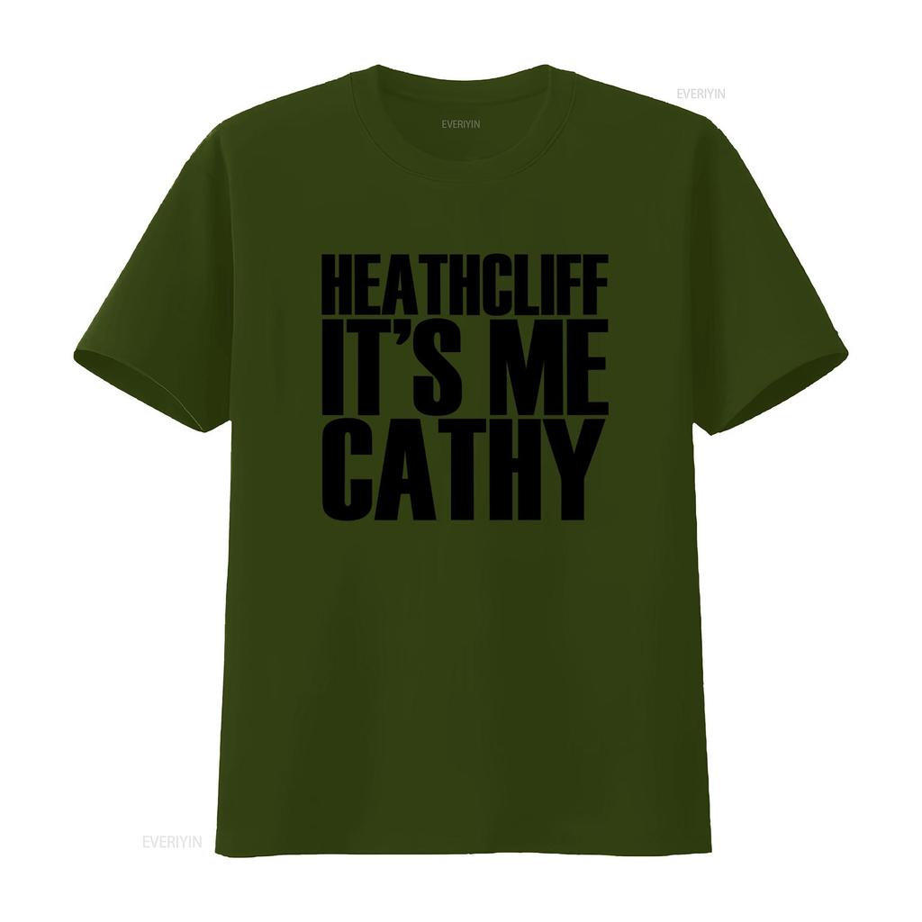 T Shirt Heathcliff Eu Cathy Gola Redonda Casual Tecido Ligeiramente Elstico Corte Normal Padro Estampado Perfeito Para