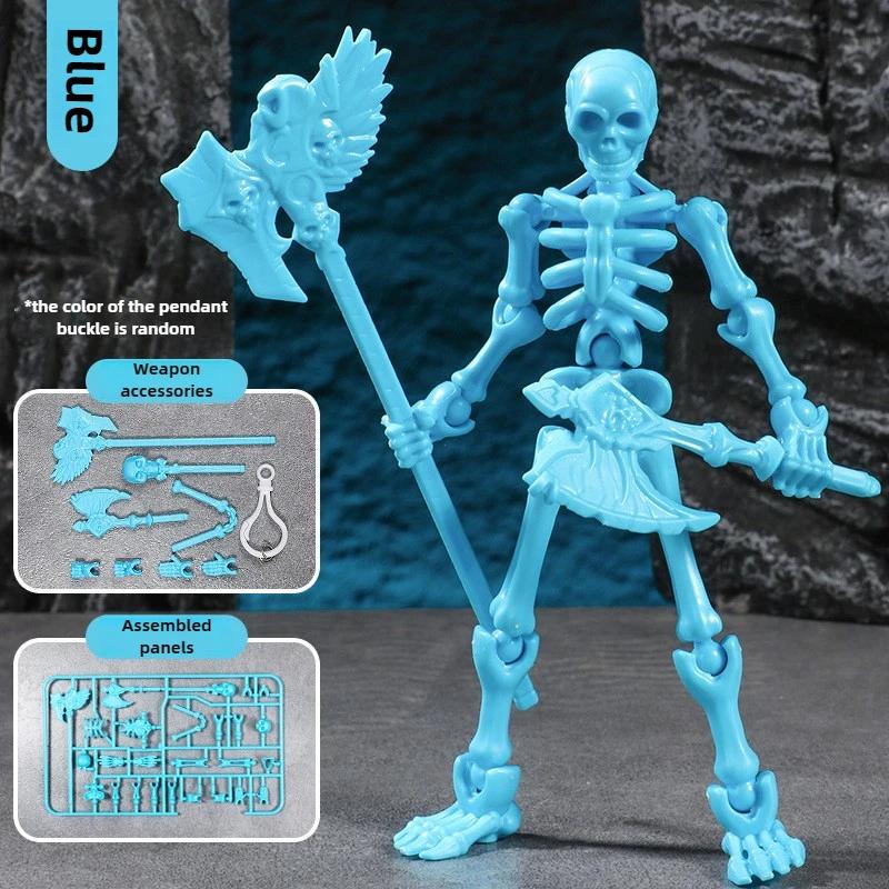 Three-Dimensional Skull Model Assembly Toy Multi-Articulable Skull and Bone Puppet Decoration Action Figures Gift Anime