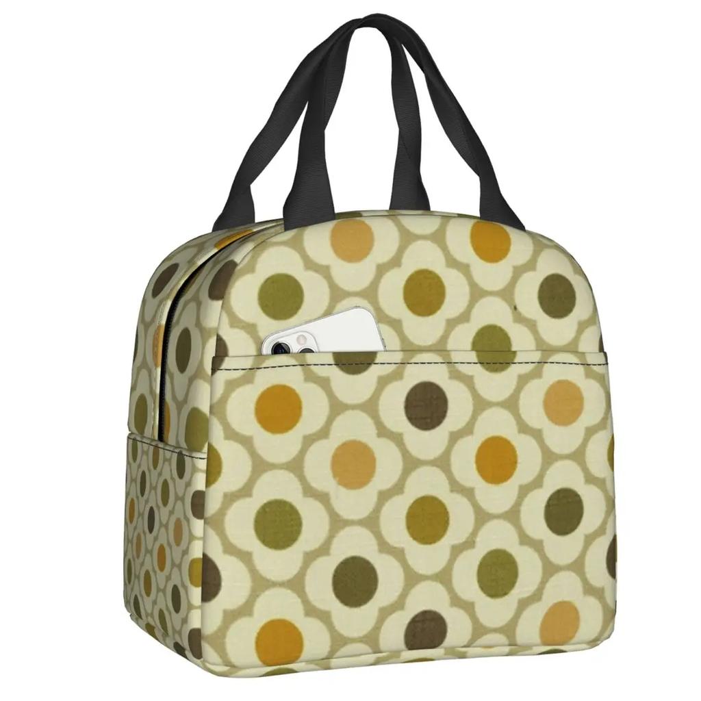 Orla Kiely Skandynawski Kwiatowy Przenośny Lunch Box dla Kobiet Wodoodporny Termiczny Chłodziarka Żywności Izolowana Torba Lunchowa Dla Dzieci Student