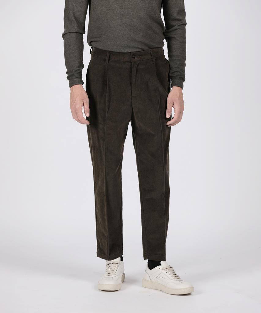 PANICALE Khaki Balloon Fit Corduroy Pants