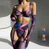 Bandhnu Sexy Lingerie Set Women Sexy Costume with Gloves Socks Underwear Sensual Open Bra Outfits