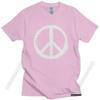 Vintage Peace Sign T Shirt  Short Sleeve Casual Uniform Tee Tops 100% Cotton Urban Tshirt Slim Fit T-Shirt Merch