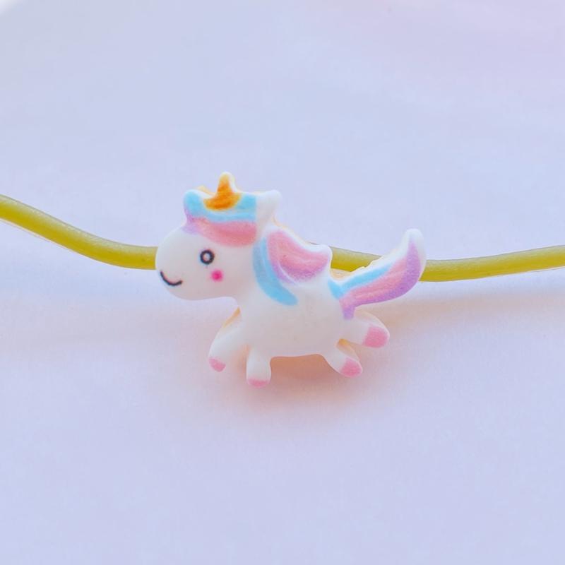10Pcs New Kawaii Resin Mixed Cartoon Mini Unicorn Series Flat Back Cabochon Crafts Clothing DIY Scrapbooking Accessories