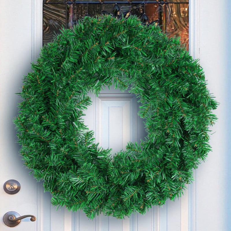 Zhongran Pvc Garland Door Hanging Christmas Decoration Women'S Rattan Wreath Window Shopping Mall Arrangement Props