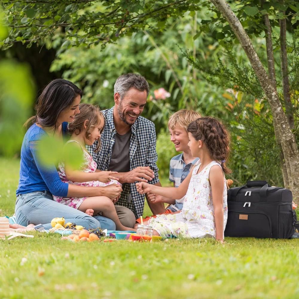 Cooler Bag 48 Cans Insulated Lunch Bag Large Lightweight Portable Cool Bag Double Layer 30L Coolers For Picnic, Beach, Work