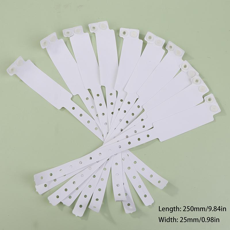 10Pcs Disposable Waterproof Plastic Wristband Handwritten Identity Information Disposable Single Use Wristband