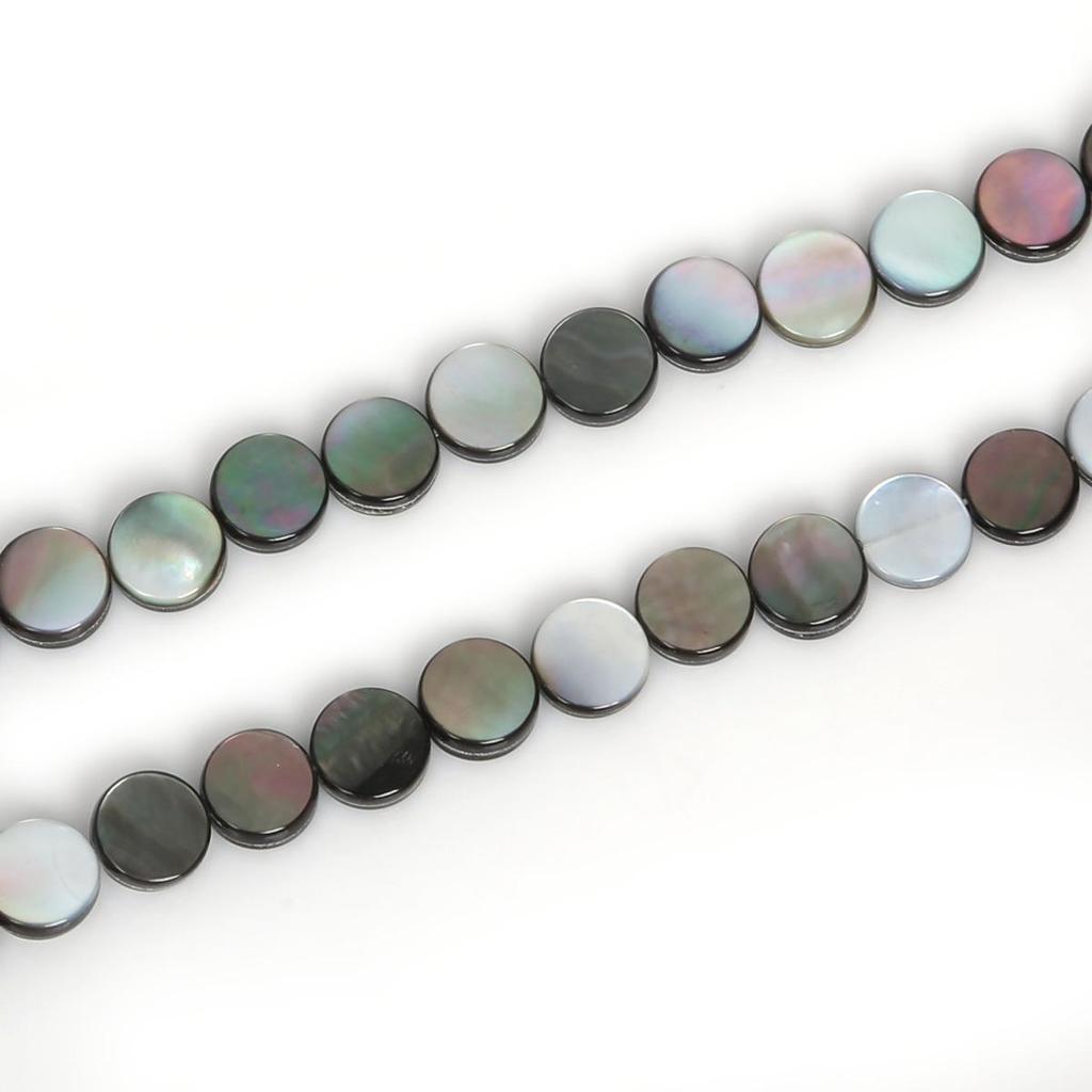 39cm Natural Black Disc Pearl Beads for Jewelry Making DIY Bracelet Necklace Earring